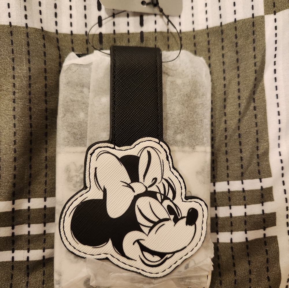 Black And White Minnie Mouse Card Holder With Clear Slot For Id